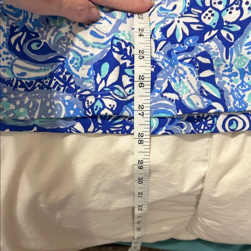Lilly Pulitzer XL Blue & aqua Animal Print Tunic Top NEW Large 12 14 16 - Picture 10 of 11